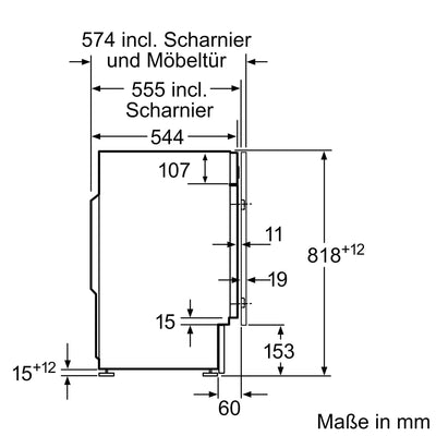 Siemens WI14W443 Einbau-Waschmaschine iQ700, Frontlader mit 8kg Fassungsvermögen, 1400 UpM, speedPack L, LED-Display, timeLight, Weiß, 60cm