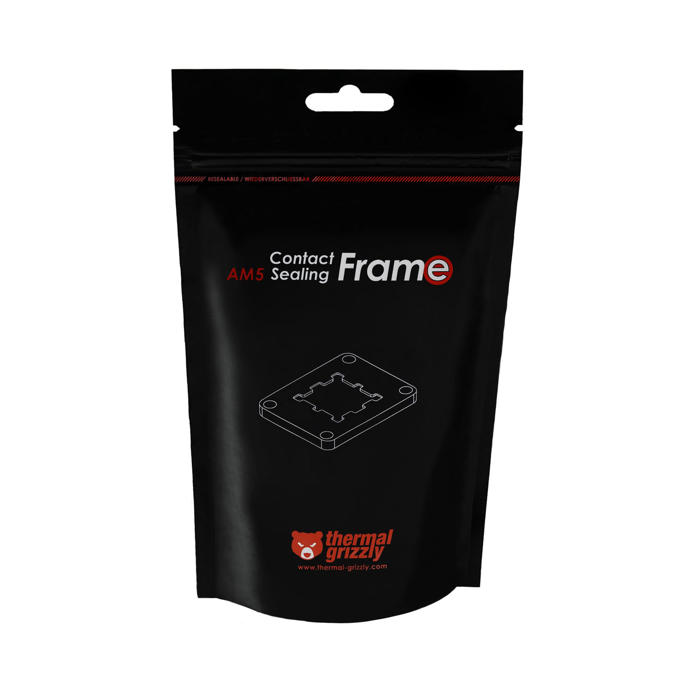 Thermal Grizzly AM5 Contact Sealing Frame - Kombination aus Contact Frame & CPU Guard - Optimiert die Kontaktdruckpunkte und schützt die Komponenten - Für AMD Ryzen 7000 CPUs