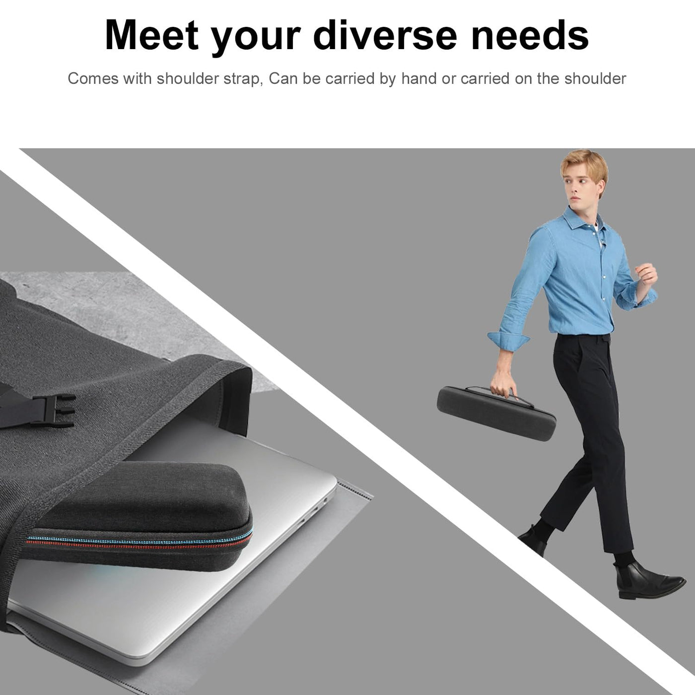 Hartschalen-Tragetasche, kompatibel mit Epson Workforce ES-50/ES-55R/ ES-60W/ES-65WR/DS-30/DS-70/DS-80W und Epson RapidReceipt RR-60/70W tragbarem Dokumentenscanner