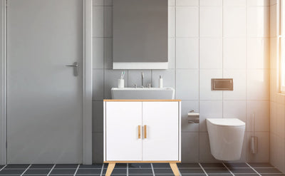 EUGAD Waschbeckenunterschrank Unterschrank Badezimmerschrank Waschtisch Badschrank mit 2 Türe 60 x 30 x 60 cm Weiß