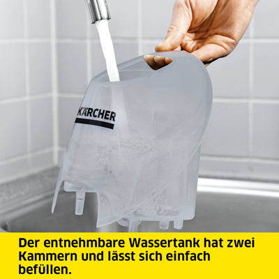 Kärcher Dampfreiniger SC 4 EasyFix, Dampfdruck: 3,5 bar, Aufheizzeit: 4 min., Leistung: 2.000 W, Flächenleistung: 100 m², 2-Tank-System: 0,5 l + 0,8 l, mit Bodenreinigungsset , Düsen und Bezüge