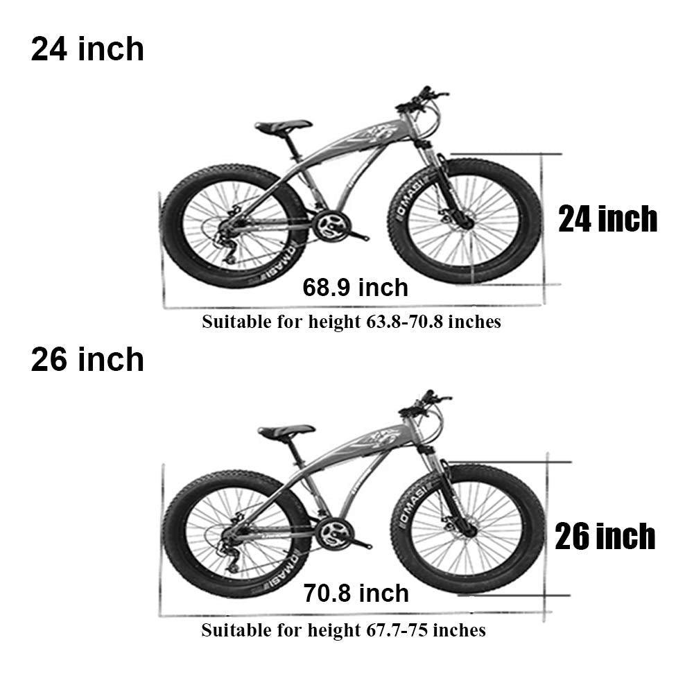 Wmmner Hardtail Fat Tire Mountainbike Für Erwachsene, Männer Frauen Mountainbike Mit Dual Disc Brake, High Carbon Steel Front Suspension All Terrain Mountain Bike, New Red, 26 Zoll 7 Speed/Schwarzer/2