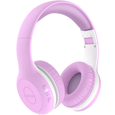 EarFun Bluetooth Kopfhörer Kinder, 74/85/94dB Lautstärkeregelung, HiFi Sound, HD-Mikrofon, 45 Std Akku, Faltbare, Einstellbar, Kopfhörer Kabellos Bluetooth Kinder für Schule/Reise/PC, Lila