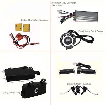 WSIKGHU E-Bike Umbausatz 26 Zoll E-Bike Umbausatz 48V 1000W Ebike Hinterrad Umbausatz Kit Elektrofahrrad Umbausatz 26” Ebike Conversion Kit Mit LCD-Display