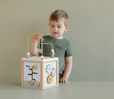 Little Dutch 7109 FSC Holz Aktivitäten-Würfel Motorikschleife - Little Goose