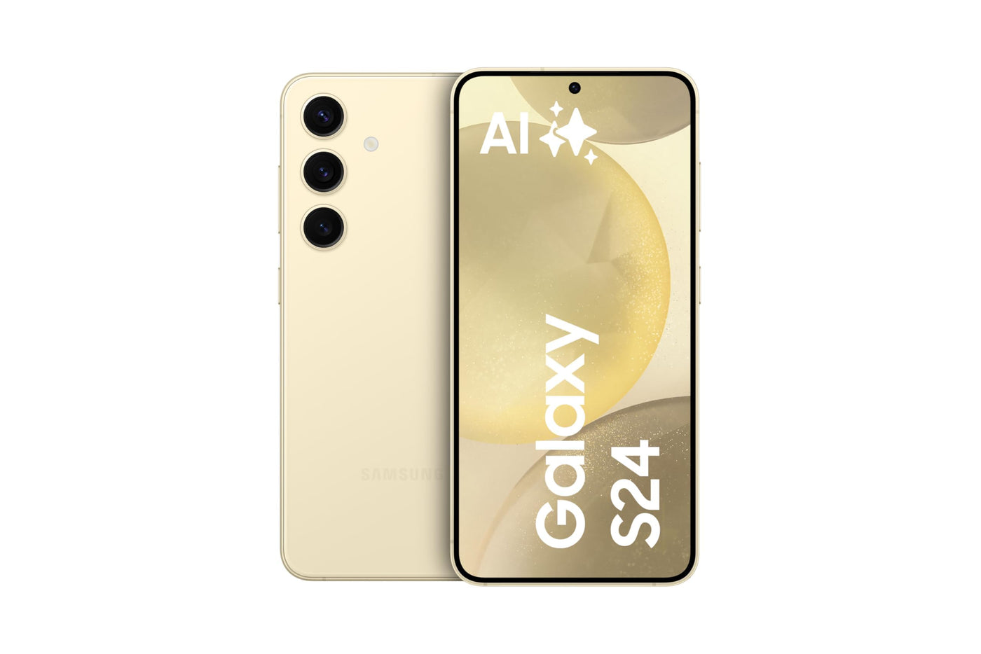Samsung Galaxy S24 AI Smartphone, Android-Handy ohne Vertrag, 8 GB RAM, 256 GB Speicher, 50-MP-Kamera, Lange Akkulaufzeit, Amber Yellow, 3 Jahre Herstellergarantie