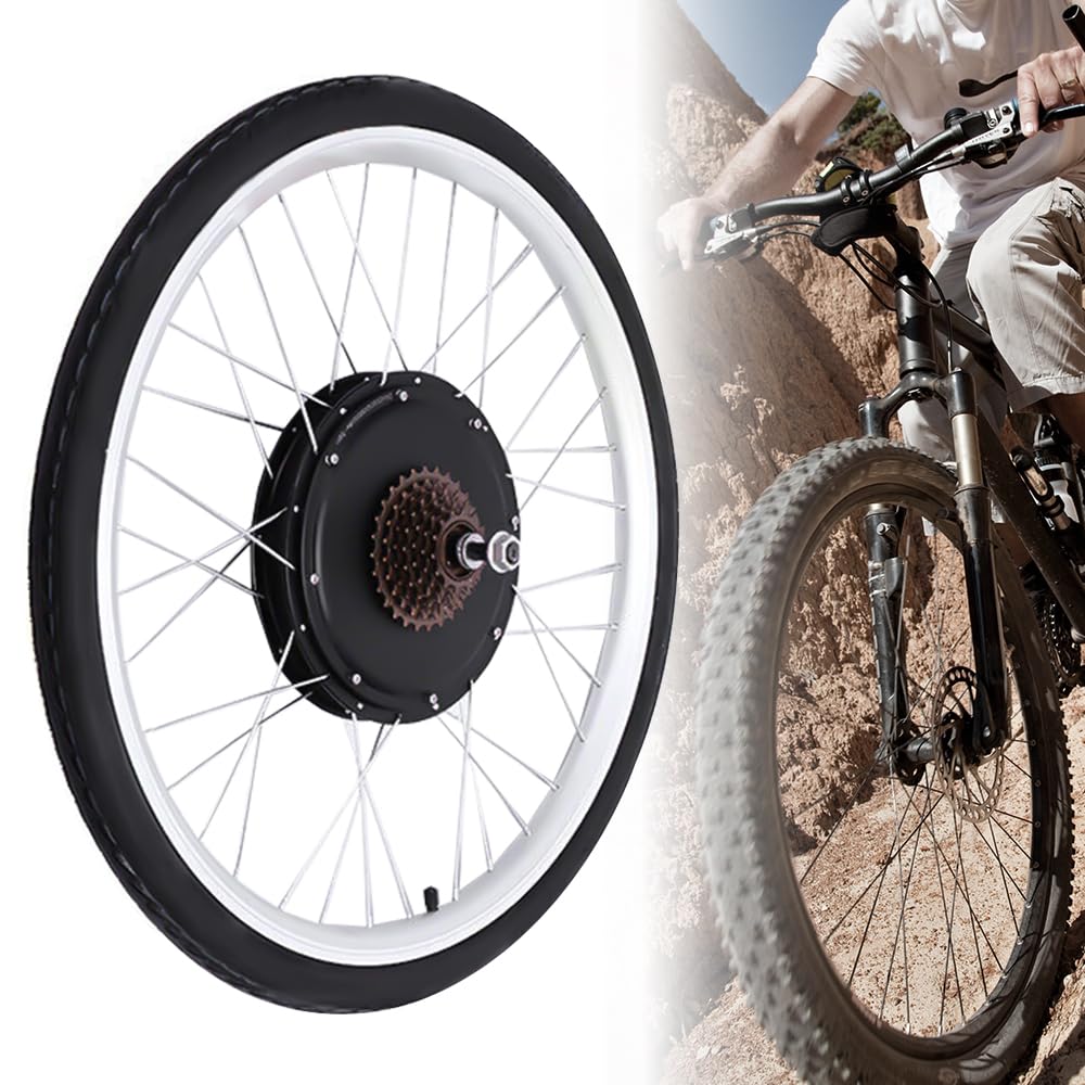 DHQCQL 26" E Bike Conversion kit, 36V 500W E-Bike Umbausatz, Fahrrad Motor Kit für Hinterrad, Integrierte Controller, LCD Anzeige, PAS Sensor