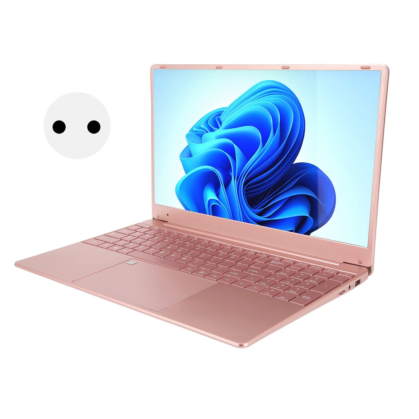 15,6-Zoll-Laptop, für10-Laptop, 2K-IPS-Display,Celeron N5095-Prozessor, 16 GB RAM, 1 TB SSD, Lange Akkulaufzeit, Leicht (16+1 TB EU-Stecker)