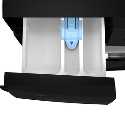 Sharp ES-BRO814BA-DE Waschmaschine Frontlader / A / 8 kg / 1400 U/min / Adanced Inverter Motor / 15 Programme inkl. 15 min Kurzprogramm und Dampffunktion / AquaStop / Schwarz