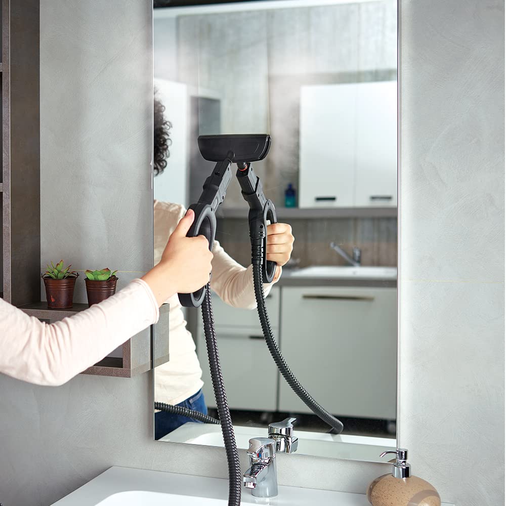POLTI 8012628 Vaporetto Smart 100 T Dampfreinigungsgerät mit 4 Bar, tötet und beseitigt 99,99 Prozent Viren, Keime und Bakterien, Weiss/Türkis Metallic, Wassertankkapazität 2 l, Dampfmenge 110 g/Min