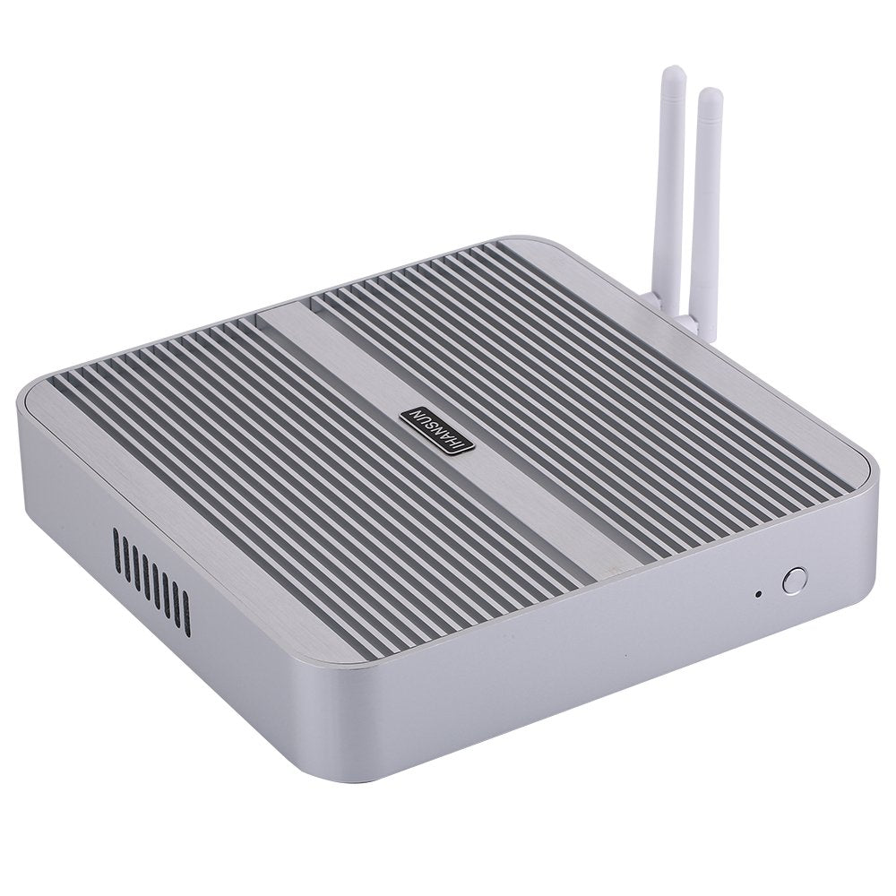 HUNSN Fanless Mini PC, Desktop Computer, HTPC, Kodi Box, Intel Core I3 4005U, Windows 11 pro or Linux Ubuntu, BM01, AC WiFi, BT, VGA, HDMI, 4 x USB3.0, 2 x USB2.0, LAN, 16G RAM 512G SSD
