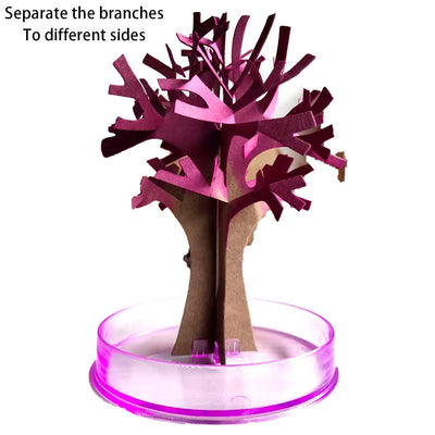1 Stück Mini Sakuratree Magic Paper Tree DIY Kristallwachstum Kit Dekoration Spielzeug Neuheit Jungen Mädchen Wissenschaft und Spielzeug Learning Guide