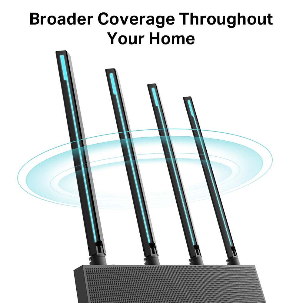 TP-Link Archer C88 Dualband Gigabit WLAN-Router (1300Mbit/s 5GHz + 600Mbit/s 2,4GHz, 4 Gigabit LAN-Port, MU-MIMO, WPA3, Gast-Netzwerk, Unterstützt Keine DSL-Funktion