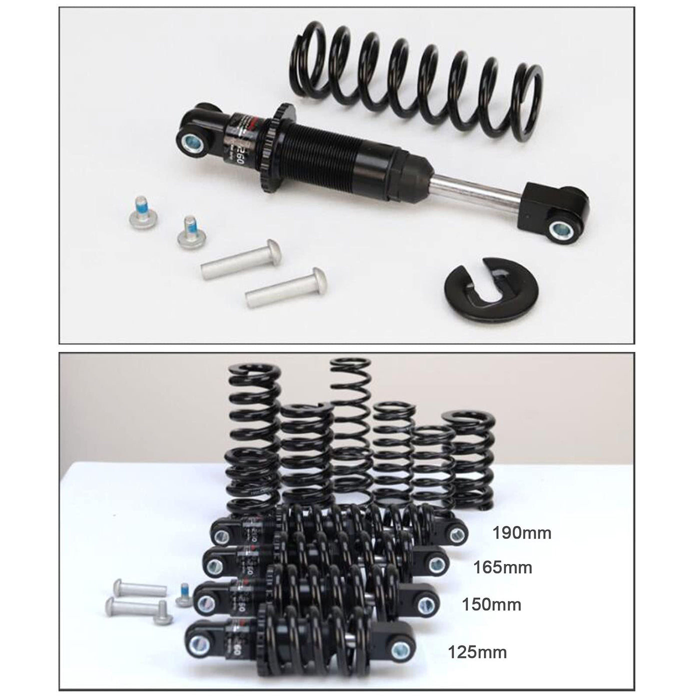 ZECHAO Mountainbike Federstoßdämpfer 125mm,Mountainbike Dämpfer Hinten für Downhill Rennrad MTB Fahrrad Faltrad Stoßdämpfer hinten (Size : 100lbs)