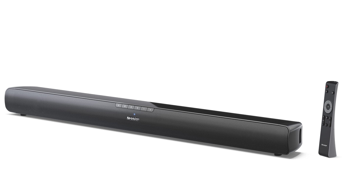 SHARP HTSB100 2.0 Soundbar 75W (USB, Bluetooth, HDMI, Optisch, AUX-In (3,5mm), Breite: 80cm), schwarz