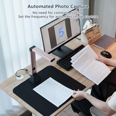 Venkillian Dokumentenscanner Kamera USB 8MP: A3 Buchscanner OCR tragbar für Lehrer | Flachbett Scanner Visualizer für Schule Dokumentenkamera | Scanner Dokumentenscanner mobil