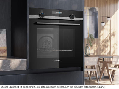 Siemens HB578GBS3, iQ500, Einbau-Backofen 60 x 60 cm, activeClean Pyrolyse Selbstreinung, TFT-Display, 3D Heißluft, Schnellaufheizung, cookControl40 Automatikprogramme, softMove, Edelstahl