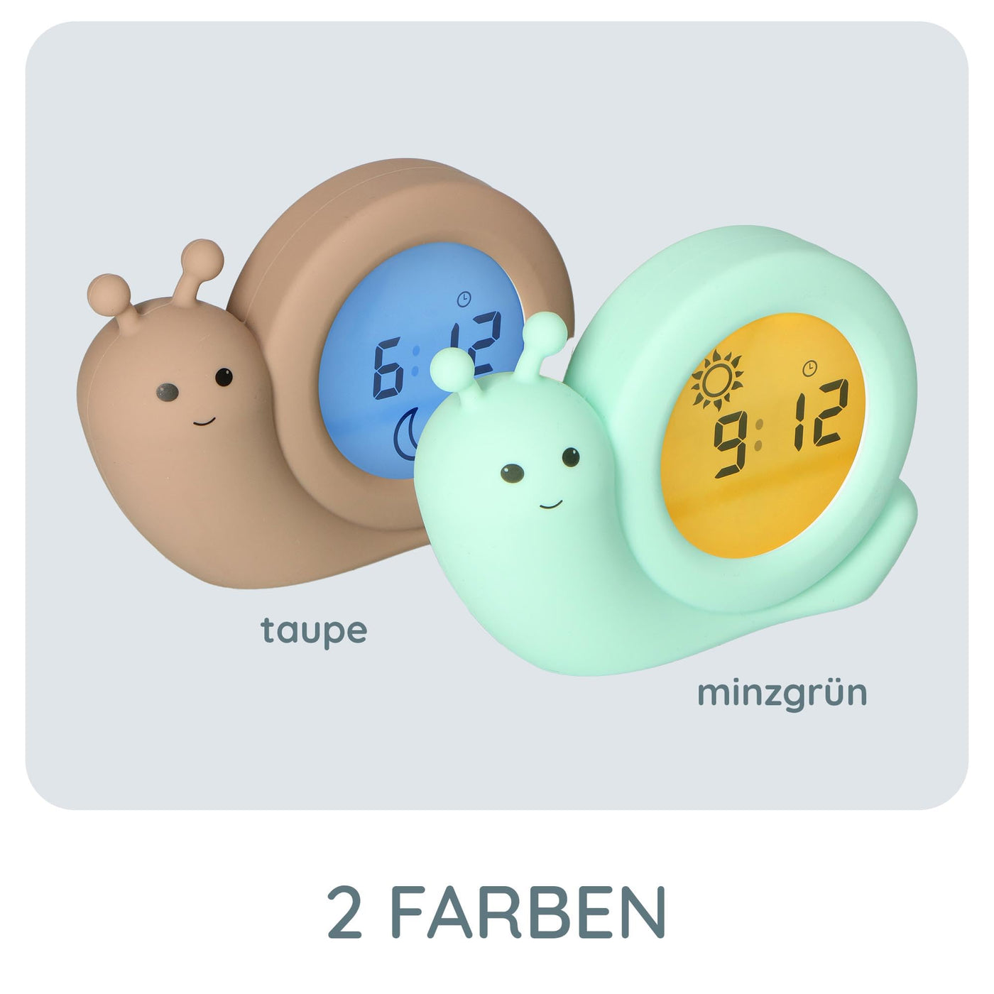 Alecto BC100BUNNY - pädagogischer Schlaftrainer, Nachtlicht und Wecker, Hase (Minzgrün)