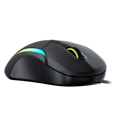 Turtle Beach Kone II – Ergonomische RGB-Gaming-Maus, 26K DPI Optischer Sensor, optische Schalter mit 100 Mio. klick-Lebensdauer, 23 programmierbare Funktionen, 4D-Scroll-Rad, Schwarz