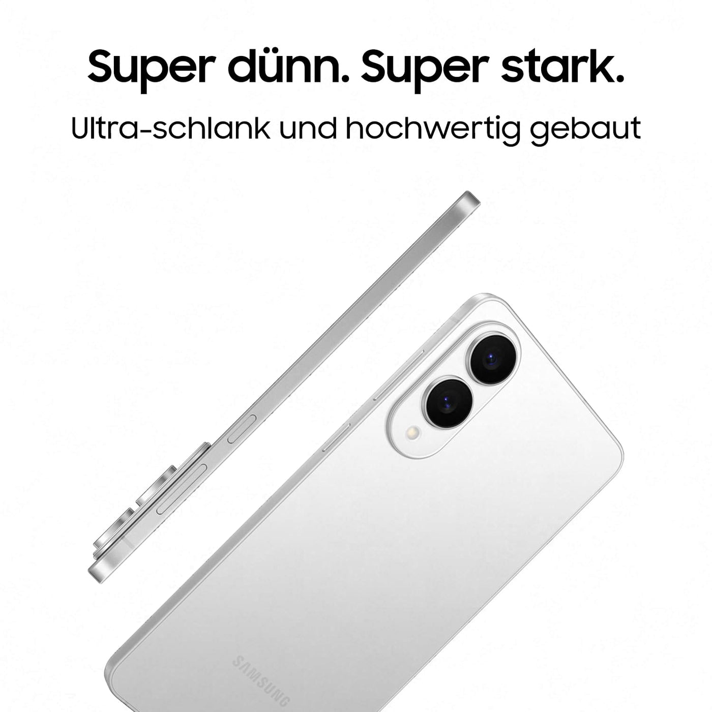Samsung Galaxy S25 Edge AI Smartphone mit Galaxy AI, Ohne Vertrag, Handy mit Android, 12 GB RAM, 256 GB GB Speicher, 200-MP-Kamera, Titanium Silver, 3 Jahre Herstellergarantie [Exklusiv auf Amazon]