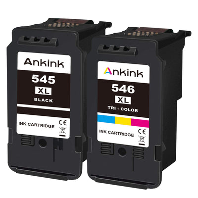 ANKINK Kompatibel Tintenpatrone Druckerpatronen als Ersatz für PG 545XL CL 546XL für Canon Patrone 545 546 XL für MG2450 MG2550 MG2950 MG2550s TR4550 TR4551 TR4650 TS3350 TS3450 Schwarz Farbe 2 Pack