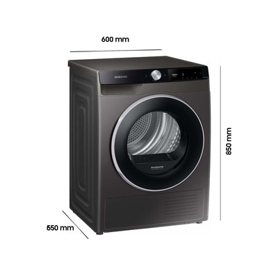 Samsung DV80T6220LX/S2 Wärmepumpentrockner, 8 kg, Simple Control mit WiFi und Auto Cycle Link, Hygiene+ Programm, Air Wash, Inox