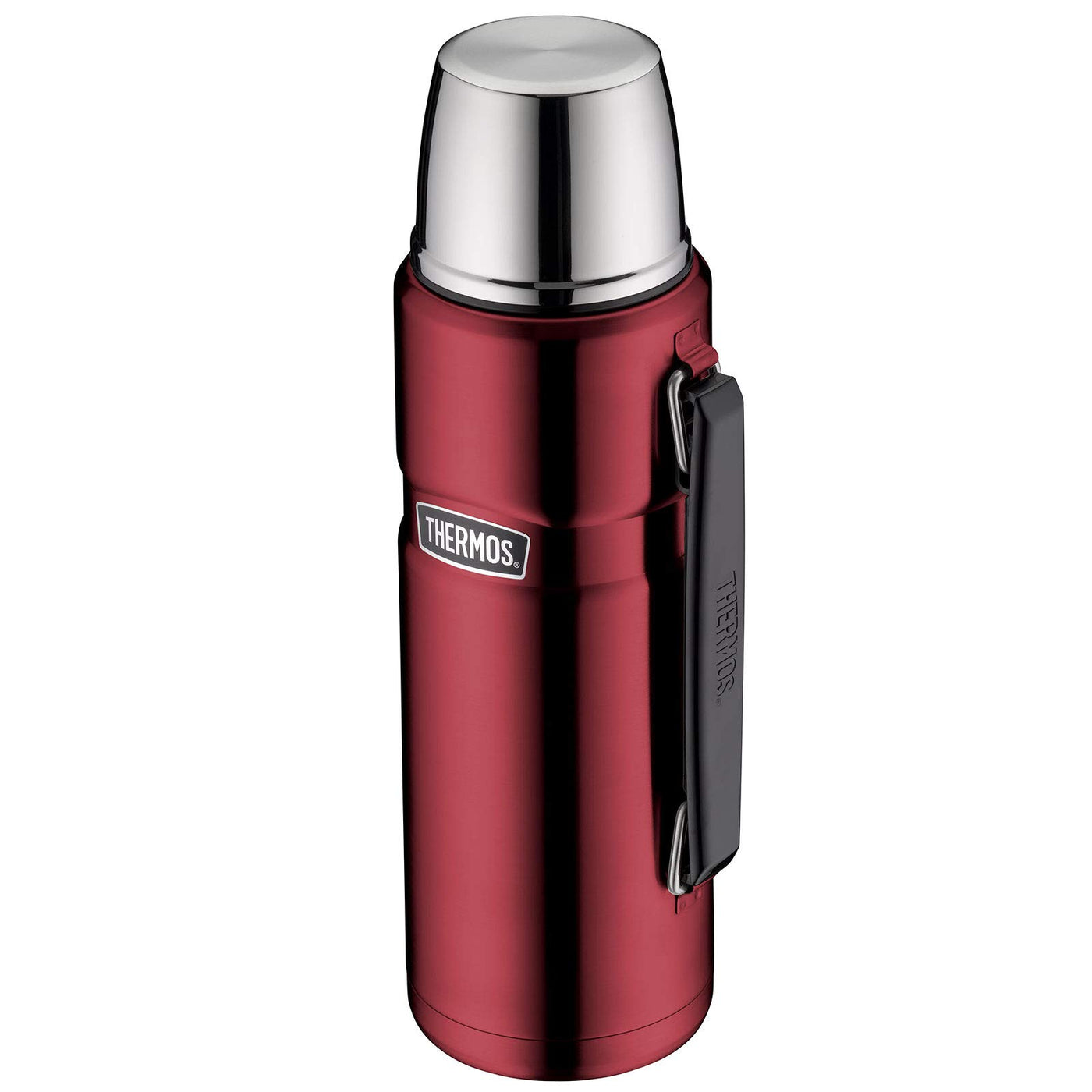 Thermos 4003.248.120 Isolierflasche Stainless King, 1,2 L, Edelstahl, Cranberry