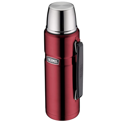 Thermos 4003.248.120 Isolierflasche Stainless King, 1,2 L, Edelstahl, Cranberry