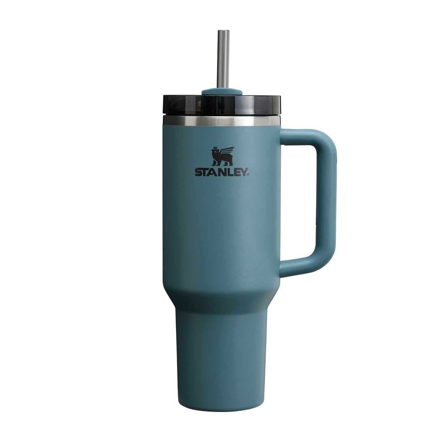 Stanley Quencher H2.0 FlowState Trinkflasche mit Strohhalm 1.2L - Thermobecher Kühlt 11 Stunden - 48 Stunden Eisgekühlt - Spülmaschinenfest - Thermosflasche BPA Frei - Kaffeebecher To Go - Blue Spruce