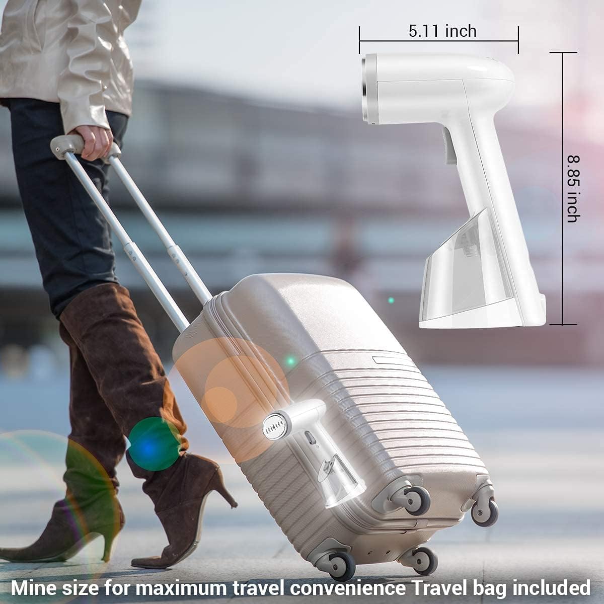 Dampfglätter Steamer, Mioduro Tragbarer Kleiderdampfer für Kleidung mit 250 ml Tank, für vertikales und horizontales Dämpfen, schnelles Aufheizen, schnelle Faltenentfernung,KG-1808 1400W