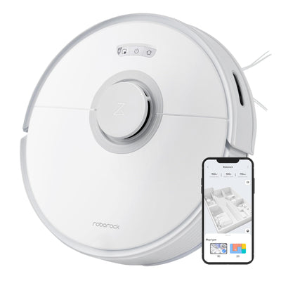 roborock Q7 Max Saugroboter mit Vollgummibürste, 4200Pa Saugkraft, Staubsauger Wischroboter PreciSense-LiDAR-Navigation & 3D Mapping, Teppiche, Tierhaare, App/Alexa (Weiß)