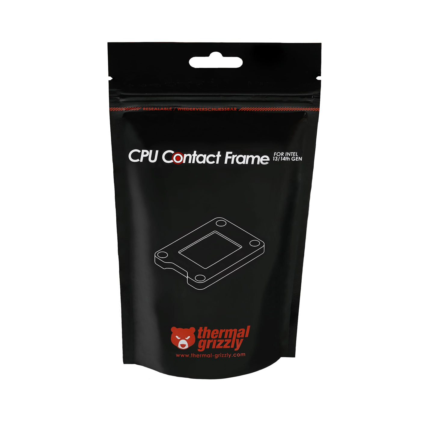 Thermal Grizzly - CPU Contact Frame Intel 13. & 14. Generation - Zur Optimierung des CPU-Kontaktdrucks zur Verbesserung der Kühlleistung - Einfache Installation - von der8auer