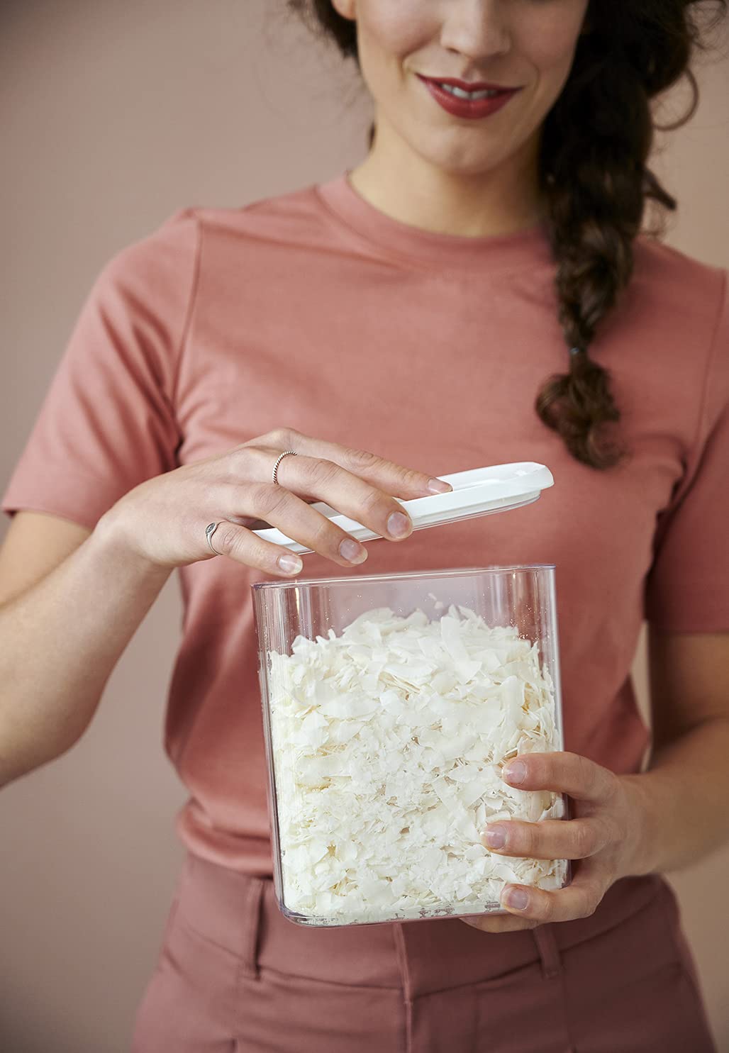 Mepal 4-teiliges Set Vorratsdosen mit Deckel - Lebensmittelbehälter Rechteckige - Küchenorganizer aus Kunststoff - Vorratsbehälter Luftdicht - 4 x 1000 ml - White