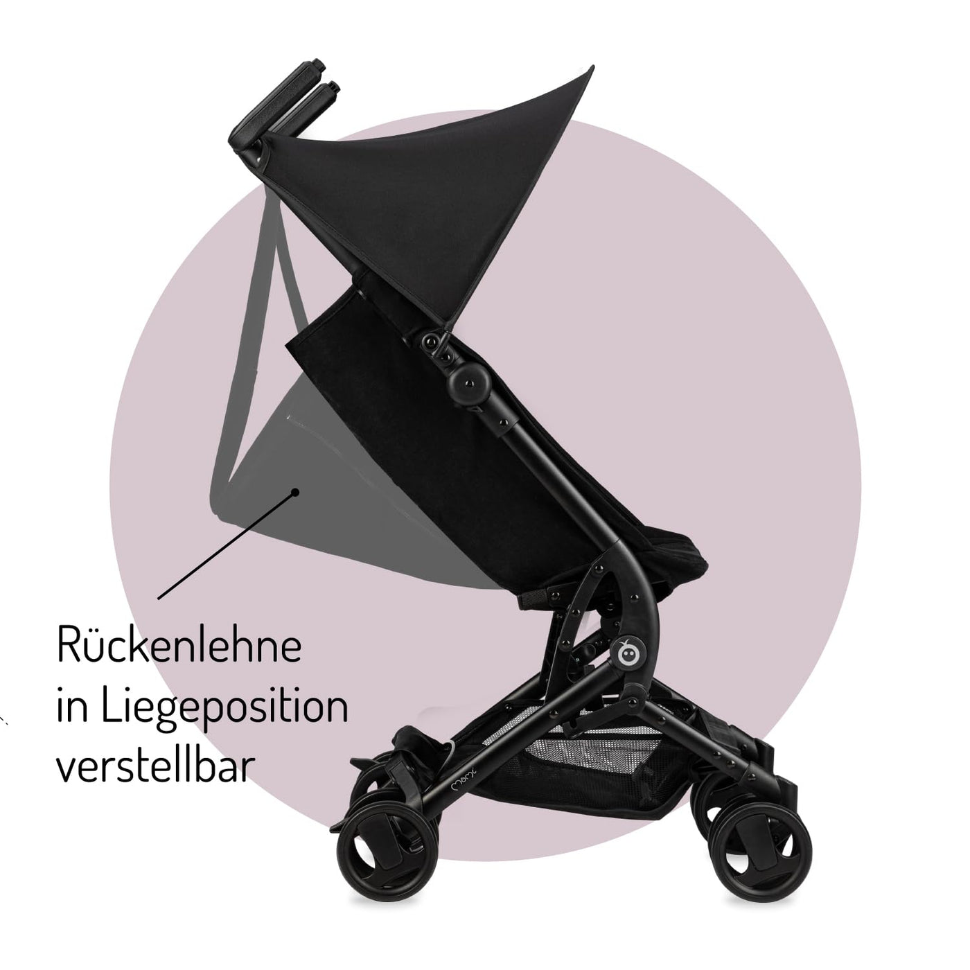 MoMi GRACE leichter Kinderwagen ab 6 Monaten kompakt Buggy mit einem Rucksack zum Tragen passt als Handgepäck faltbarer Reisebuggy 5-Punkt-Gurt