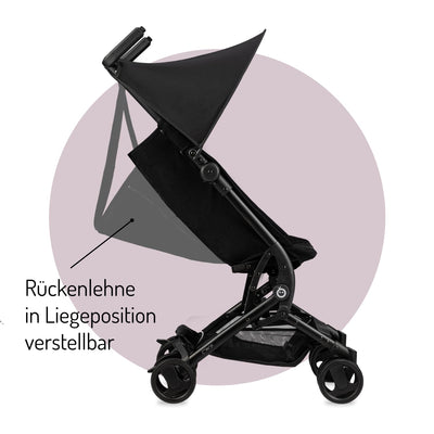 MoMi GRACE leichter Kinderwagen ab 6 Monaten kompakt Buggy mit einem Rucksack zum Tragen passt als Handgepäck faltbarer Reisebuggy 5-Punkt-Gurt