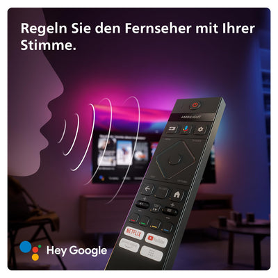 Philips Ambilight 65OLED809 4K OLED Smart TV - 65-Zoll Display mit P5 AI Perfect Picture, Ultra HD Google TV, Dolby Vision und Dolby Atmos Sound - Funktioniert mit Alexa und Google Sprachassistent