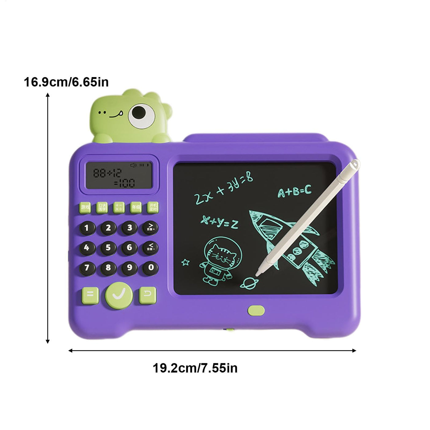 Lernspielzeug zum Zeichnen, LCD-Schreibtablett - LCD-Zeichen- und Schreibtablett 2-in-1-Elektrospielzeug,Löschbarer Zeichenblock National Learning Doodle Board Lernspielzeug für Kleinkinder