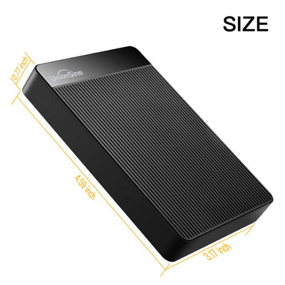 UnionSine Externe Festplatte 5TB ultradünn tragbar 2,5 Zoll USB 3.0, SATA, Festplattenspeicher für PC, Mac,TV, Wii U, Xbox, PS4 (Schwarz) HD2510