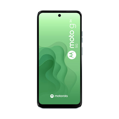 Motorola G34 5G 128 GB, Smartphone, entsperrt, Display 6,5 Zoll (16,5 cm), Dual 50 MP Sensor, 5000 mAh Akku, 20 W Ladegerät und Schutzhülle im Lieferumfang enthalten, Schwarz / Anthrazit
