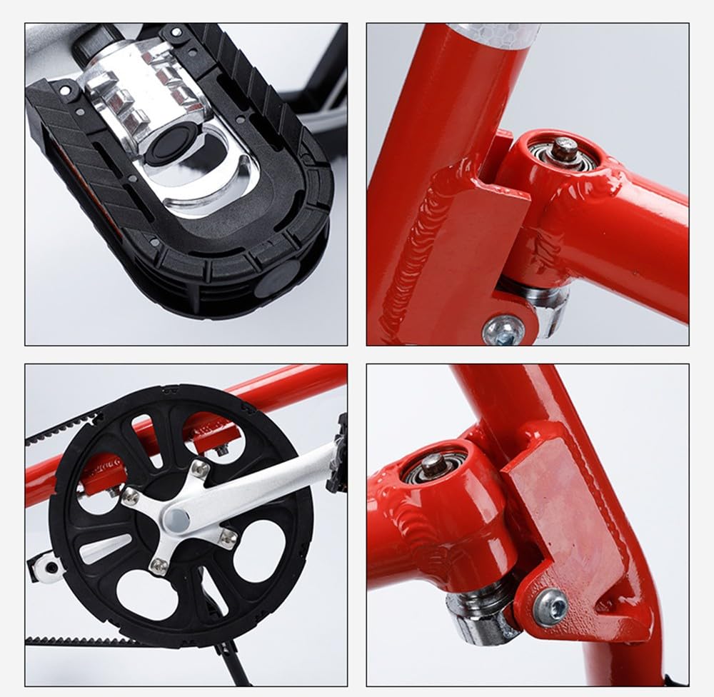 Kcolic Ultraleichtes Mini Faltrad, 16-Zoll Fahrrad, Tragbares Outdoor U Bahn Transportfahrzeug, Faltbares Fahrrad Für Männer Und Frauen B,16inch