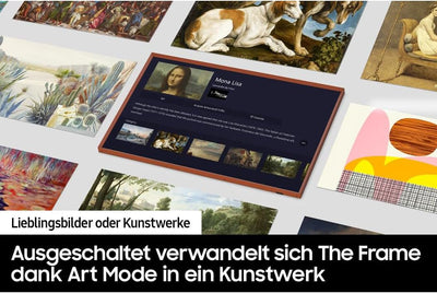 Samsung QLED 4K The Frame 65 Zoll Fernseher (GQ65LS03BGUXZG, Deutsches Modell), mattes Display, austauschbare Rahmen, Art Mode, Smart TV [2023]