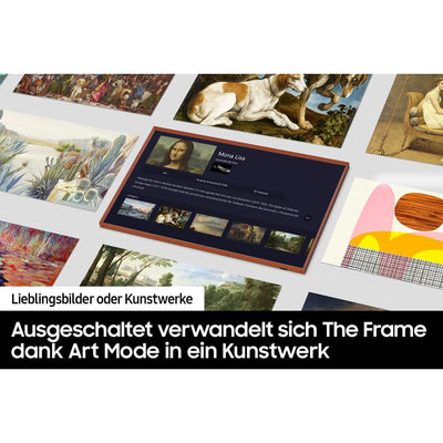 Samsung QLED 4K The Frame 65 Zoll Fernseher (GQ65LS03BGUXZG, Deutsches Modell), mattes Display, austauschbare Rahmen, Art Mode, Smart TV [2023]