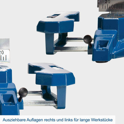Scheppach HM216SPX Kapp-Zug-Gehrungssäge Kappsäge 2000 W, inkl. 2. Ø 210 mm Sägeblatt | 65 mm Schnitthöhe | 34 cm Schnittbreite| mit Laser, Aluauflagen, Drehtisch mit Schnellarretierung