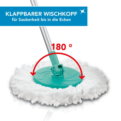 CLEANmaxx Power-Wischmopp mit Zwei-Kammer-Filtersystem | Designed in Deutschland - Schmutzwasser wird gefiltert, leichtes Auswringen für streifenfreie Sauberkeit | Ideal für Laminat, Parkett & Fliesen