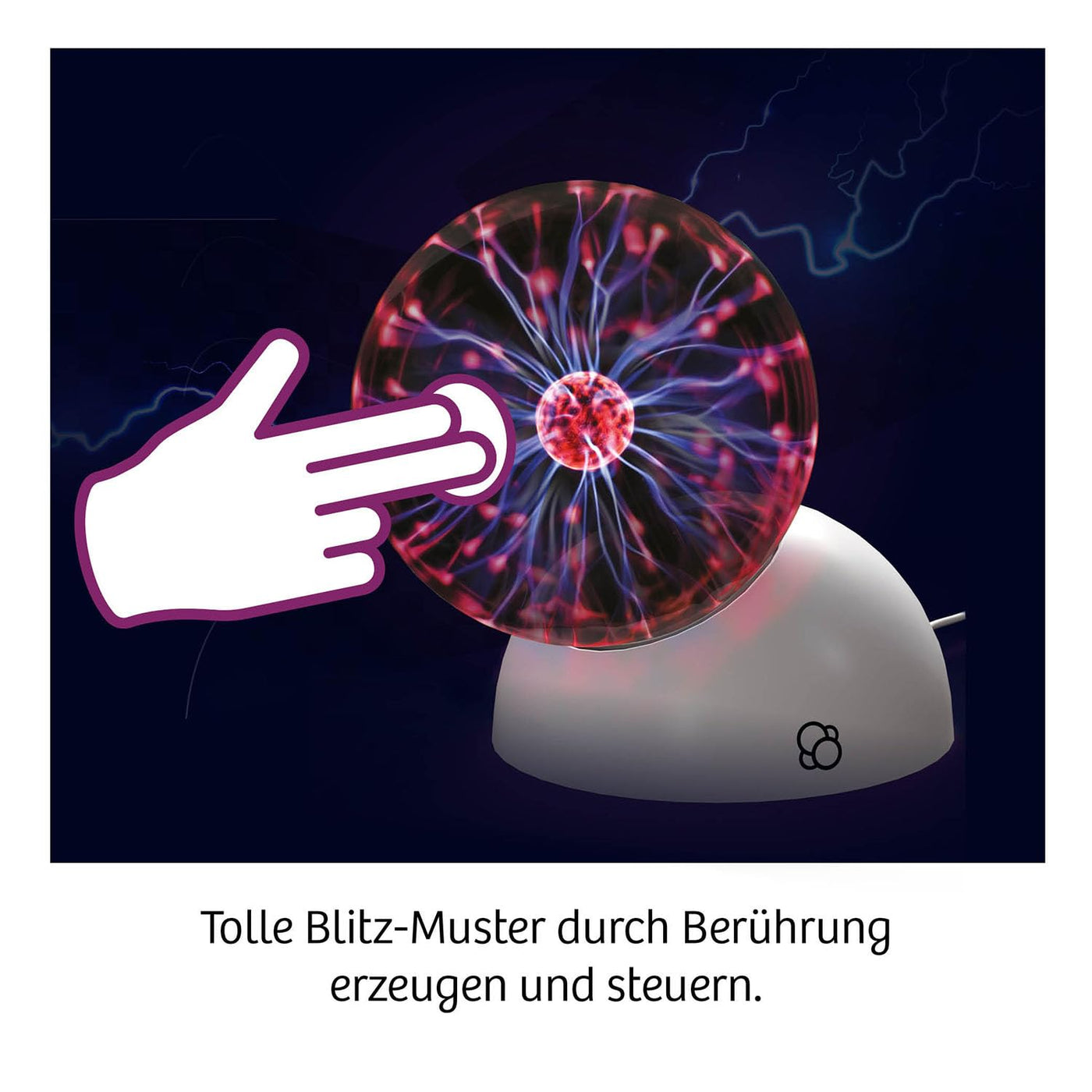 KOSMOS 676896 Plasma Planet, 12 cm Plasmakugel mit Sound-Sensor, Experimentierkasten für Kinder ab 8 Jahre zum Thema Physik