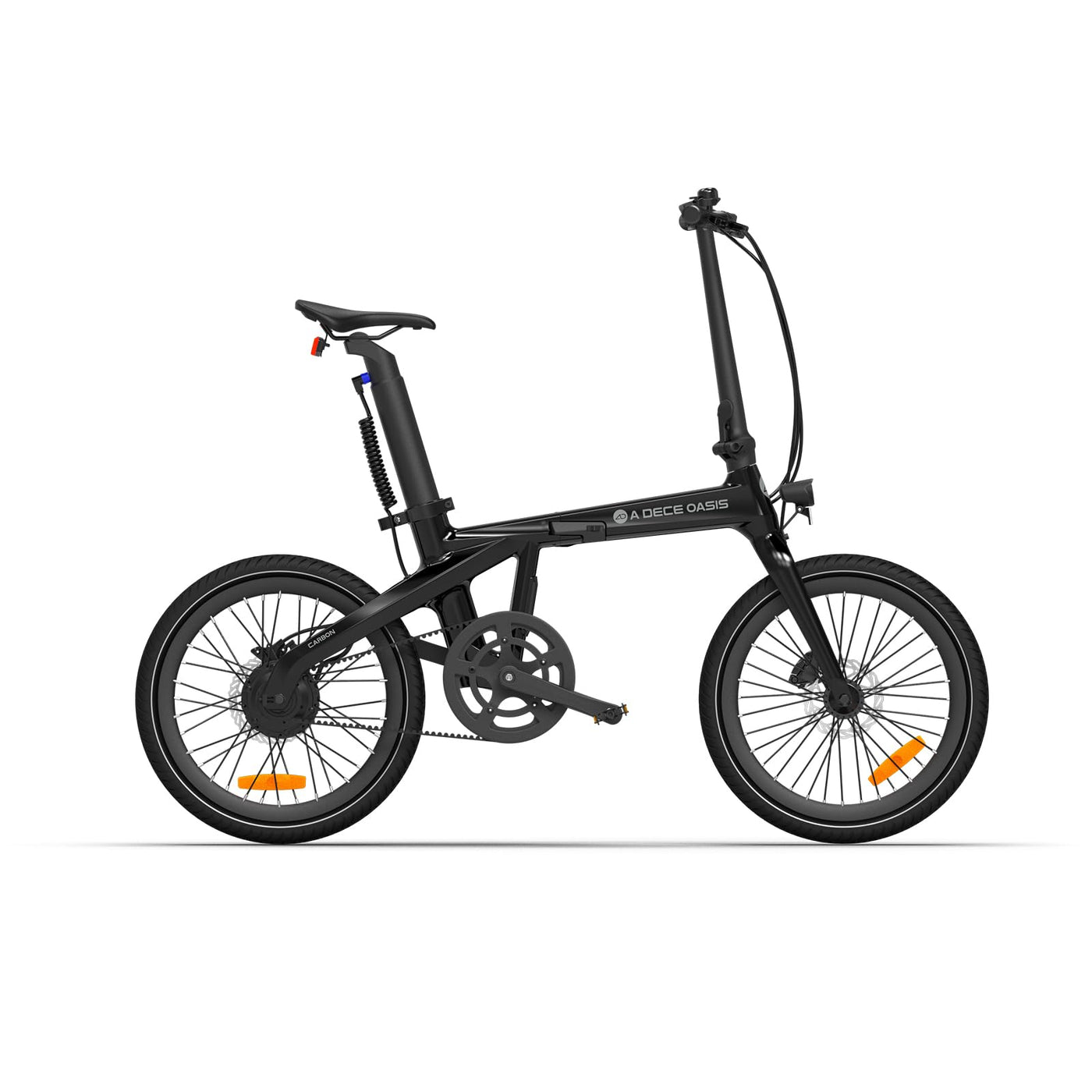 ADO E-Bike Air Carbon Elektrofahrrad, 2*Elektrofahrrad,ebike Damen/ebike Herren,Bike,klapprad Riemenantrieb 14,5Kg IPS LCD Display, GPS,ADO APP,250W (Schwarz+Schwarz)