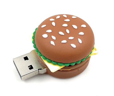Onwomania USB Stick 16GB Hamburger Cheeseburger Burger Braun USB Speicherstick - Datenspeicher - Memory Stick für Laptop Notebook Ultrabook