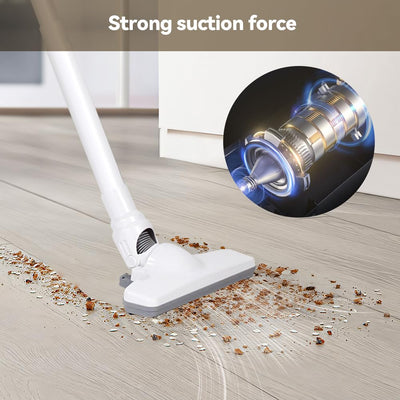 Kidmis Kabelloser Staubsauger Testsieger, Akku Staubsauger, Integrierter Kabelloser Handstaubsauger zum Saugen und Wischen Beutelloser Akkusauger für Teppich Hartböden und Auto (#A)