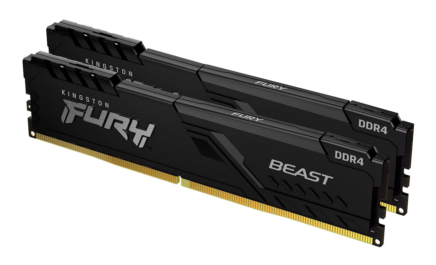 Kingston FURY Beast 32GB (2x16GB) 3200MHz DDR4 CL16 Desktop Speicher Kit mit 2 KF432C16BB1K2/32