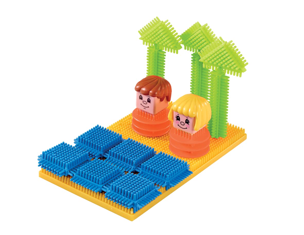 Stickle Bricks großer Baukasten, 84 Teile – Stimulieren Sie Fantasie und motorische Fähigkeiten mit vielseitigem Bauset, Robustes und sicheres Konstruktionsspielzeug für Kinder ab 3 Jahren